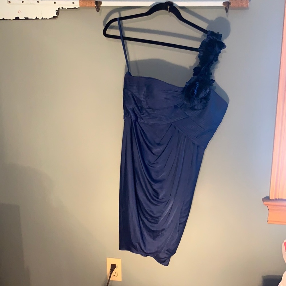 BCBG Max Azria Tulip Hem One Shoulder Dress